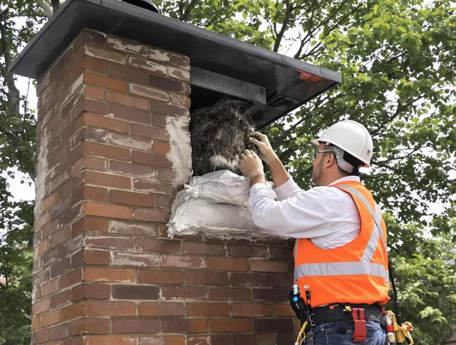 Humane removal of debris and animals by Monroe Chimney Sweep in Monroe, NC