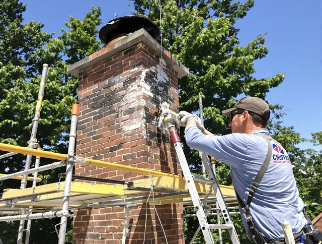 Structural chimney repair by Monroe Chimney Sweep in Monroe, NC