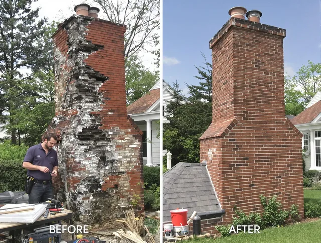 Monroe Chimney Sweep performing a full chimney restoration in Monroe, NC