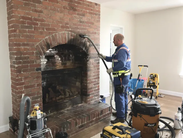 Monroe Chimney Sweep expert performing detailed chimney sweep in Monroe, NC