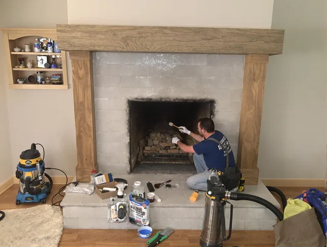 Detailed creosote removal process by Monroe Chimney Sweep in Monroe, NC