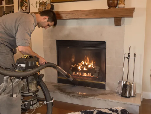 Routine fireplace upkeep by Monroe Chimney Sweep in Monroe, NC