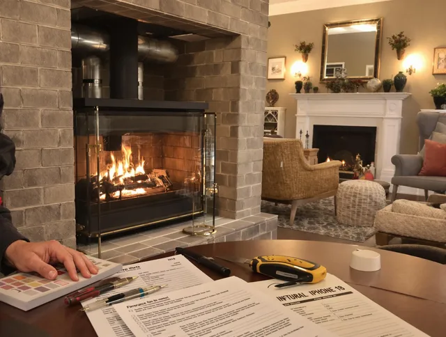 Monroe Chimney Sweep verifying fireplace safety measures in Monroe, NC